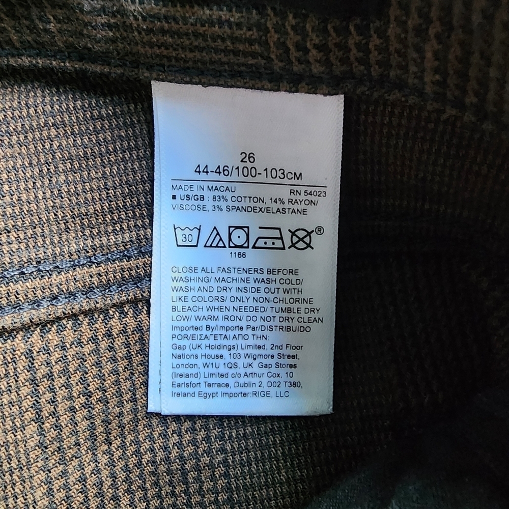Banana Republic Mid-Rise Skinny Plaid Pants - Size 26 - Picture 4 of 5